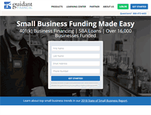 Tablet Screenshot of guidantfinancial.com